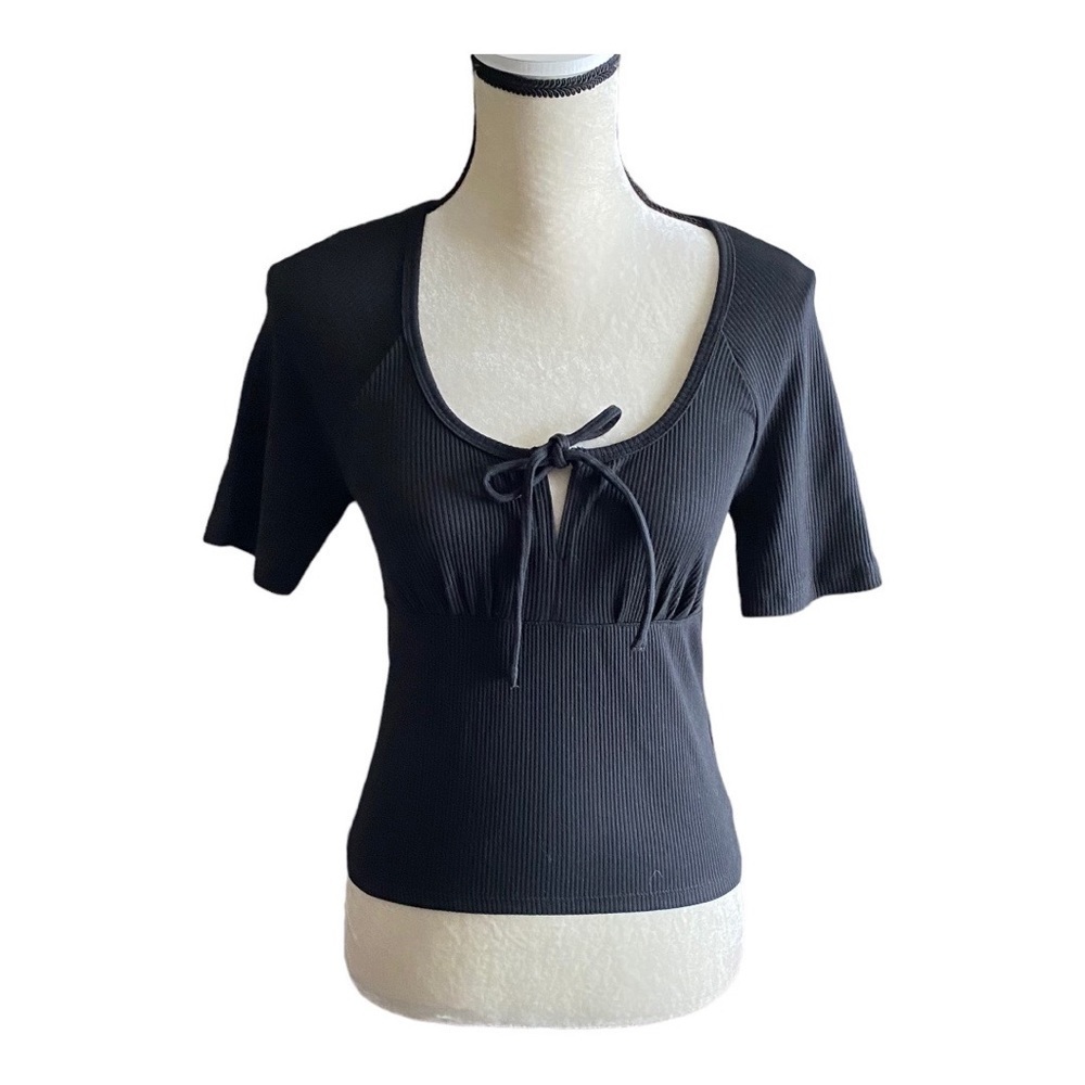 NWT-J. CREW-BLACK RIBBED TOP-SIZE SMALL
